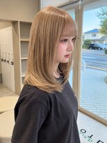 ルトワフクロマチ(Lutowa Fukuromachi)&nbsp;ハニーベージュ×内巻きミディアム/袋町/本通