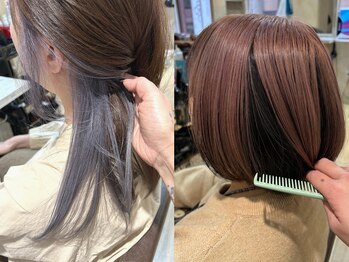 セピアージュ シス(hair beauty clinic salon Sepiage six)の写真/さりげなく個性を。大人可愛いデザインカラー♪