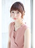 お呼ばれ編みこみアレンジ