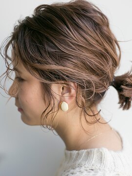 ソーコ 渋谷(SOCO) 【SUN】伸ばしかけ簡単まとめ髪◎バイヤレージュハニーヘア