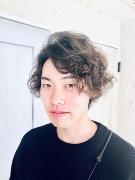 アンクス(anx) かきあげショートパーマ