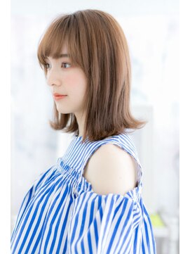 ミック ヘアアンドビューティー 大山店(miq  Hair&Beauty) シースルーバング☆外ハネガーリーミディ