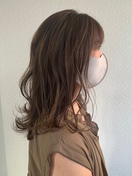 グリー ヘアープロデュース(Gree hair produce) 【Gree小川真由美】ハイライト*オリーブベージュ*ミディアムボブ