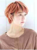 ふわショート_オリーブカラーハイライトカラー_48053