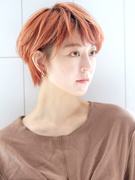 アルバム 銀座(ALBUM GINZA) ふわショート_オリーブカラーハイライトカラー_48053