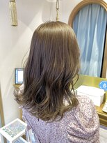 ロンドアベニール 北千住(Lond avenir) 赤み消しカラー　ブリーチなし　オリーブベージュ　西田大樹