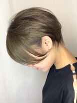 ヘアーメイク トレコローリ(hair make trecolori) 【trecolori津田沼】前髪長め/耳掛けショート/ミントグレージュ