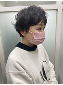 無造作パーマのベリショ