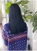 ブルーグレージュ×黒髪ロングストレート[TiTi_福田りの]