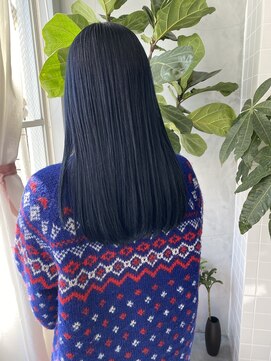 ティティ(TiTi) ブルーグレージュ×黒髪ロングストレート[TiTi_福田りの]