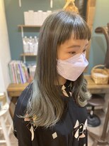 ヘアーホームイロ(Hair Home IRO)&nbsp;オリーブグレージュのバレイヤージュカラー
