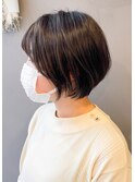 大人可愛い３０代４０代５０代　小顔ショートヘア　ショートボブ