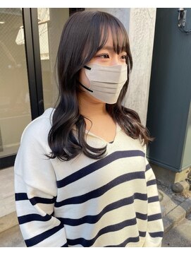 コフィー バイ メルト 吉祥寺(cofy by melt) 【松本咲花】暗髪オリーブベージュ/顔まわりカット/初カラー