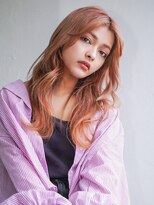 レイヤー　韓国風　オレンジベージュ