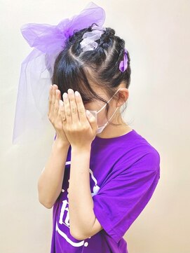 ディア(.eer) 体育祭 お祭りに☆ // チュールとリボンでかわいい盛り髪セット