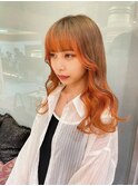 【nao. style】インナーカラー オレンジ