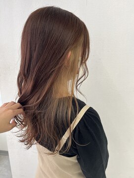 アオアクア バイ グルグル 小岩店(ao akua by GULGUL) .coral pink×beige earring.