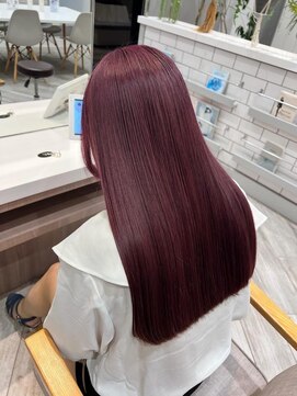 アース 小松店(HAIR&MAKE EARTH) チェリーレッド_ダブルカラー_ワンホンカラー