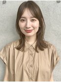 ふんわりミディアム×小顔前髪レイヤーカット×ツヤ髪スタイルd