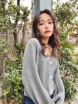 ビームズヘア 藤が丘店(Bee Ms HAIR) ゆるふわロングベージュカラーブリーチしない透明感カラー