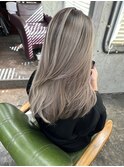 ハイライトバレイヤージュダブルカラーシャドウルーツ