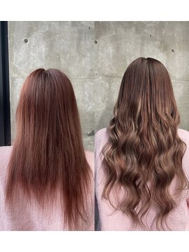ガルボヘアー 桟橋店(garbo hair) プルエスクテピンクベージュハイライト高知美容院
