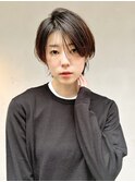 ナチュラルショート/大人ショート/うざバング/ハイライト/日吉