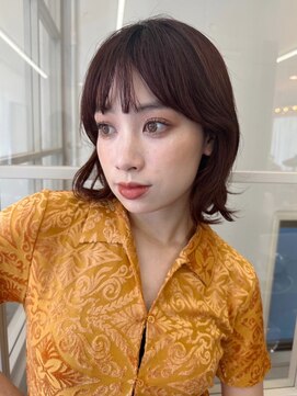 ロンド ボーイ 表参道(Lond BOY) 似合わせカット×ブリーチなしカラー韓国顔周りボブ[表参道]