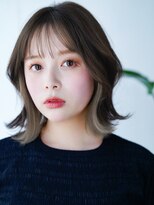 レノラ 本町(LENORA)&nbsp;インナーカラー外ハネボブパーマくびれボブくびれミディアムボブ