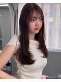 【韓国/小山田】博多/天神/レイヤー/センター分け/ロング/前髪
