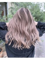 グラムアッシュ(GLAM ASH)&nbsp;波巻きピンクグレーバレイヤージュ