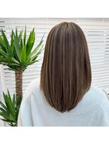 アオ 岡野 横浜(a-o)&nbsp;【安藤貴志】明るめくすみベージュx極細ハイライト＊