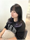 レイヤーカット　インナーカラー　顔周りカット