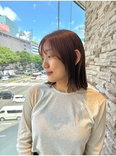 【切りっぱなし鎖骨ボブ×シースルー前髪】毛髪ケア/似合わせカラー/ヘッドスパ