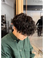 メンズギフト(men's GIFT)&nbsp;刈り上げツーブロックツイストスパイラルパーマメンズマッシュ