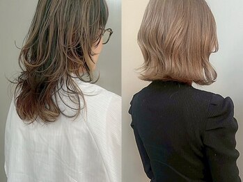 バズ ビー(BUZZ Bee)の写真/【NU茶屋町1分】品の良いニュアンスハイライトやハイトーン過ぎないブリーチなしダブルカラーがトレンド♪
