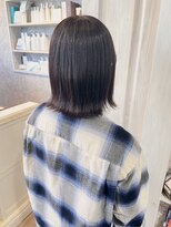 キャアリー(Caary)&nbsp;福山美容室caary髪質改善ストレートダークパープル透明感20代