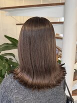 ピークスヘア(peaks hair) 根本10センチ以降ブリーチ履歴 馴染ませブラウングレージュ