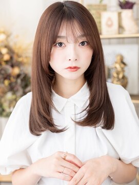 カバーヘア ブリス 川口(COVER HAIR bliss) 顔周りレイヤー透けバングストレートロングc8川口20代30代40代