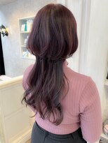 キャアリー(Caary) 福山人気くらげウルフロングヘアダメージレス艶髪ラベンダー小顔