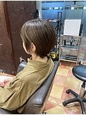 ショートスタイル白髪ぼかし【佐賀美容室/レザーカット】