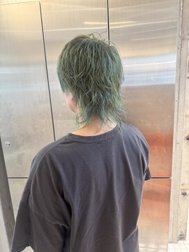 ロカ(loca) loca マレットヘアグリーンカラー