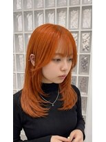 ロイロ(LoiLo) 顔周りレイヤー×オレンジカラー 【MAI】