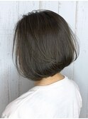 #オリーブカラー #前下がりボブ #小顔