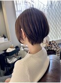 柔らかグレージュショート