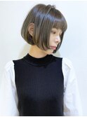 【松戸 ムラマツ】前髪あり オリーブ ショートボブ