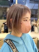 サンク 原宿 表参道(cinq)&nbsp;ショートボブミニボブ前下がりボブダブルカラーベージュカラー