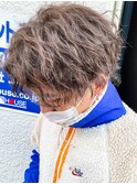 ツイストスパイラルパーマ 刈り上げセンターパート