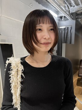 コフィー バイ メルト 吉祥寺(cofy by melt) 【中澤彩乃】顔まわりレイヤーボブオン眉ベージュブラウン吉祥寺