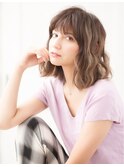 ラフウェーブミディボブ
